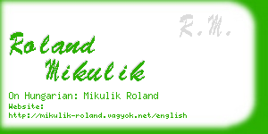 roland mikulik business card